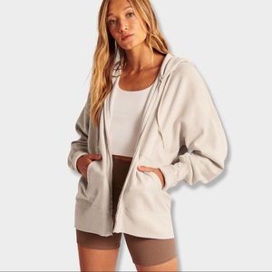 Abercombie & Fitch Tunic Full-Zip Hoodie